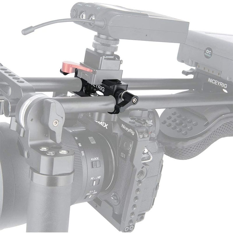 NICEYRIG 15mm Rod Clamp with NATO Rail for 15mm Rod Railblock Support System, Follow Focus, DSLR Camera Cage - 333 - Image 2